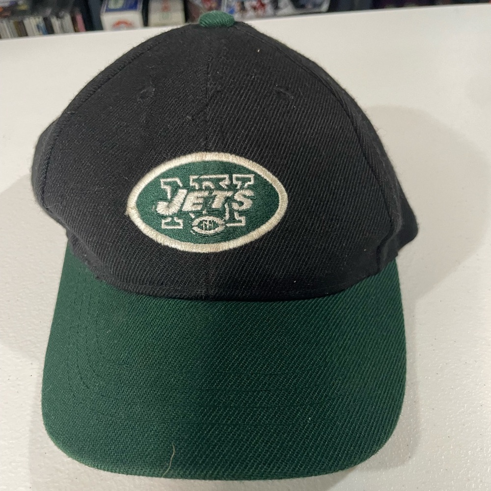 Kids Black and Green Jets Cap